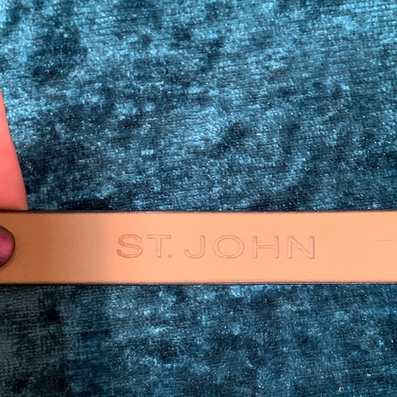 St. John black skinny leather belt main image 7